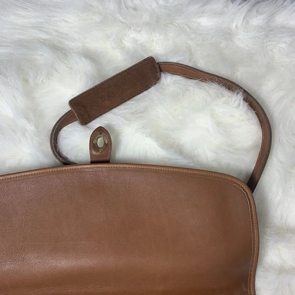 Jack Georges Vintage Leather Messenger Bag With Attachable Strap Made In USA